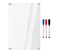 Acrylic Fridge Dry Erase Board, Magnetic Planner Board, Clear Marker With