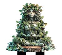 Acrylic Garden Stake Decor - Whimsical Tree Man Earth Goddess Statue Stakes,Outdoor Accessories, Ground Insert, 2D Acrylic Flower Pot Decoration for Yard Lawn Patio