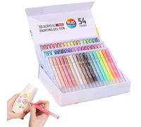 Acrylic Gel Pens, 3D Glitter Glass Markers with 1mm Tip Point, Perfect for Relaxation Coloring, Fabric, Wood, Ceramic Art Crafts, School Projects, Adults, and Scrapbooking