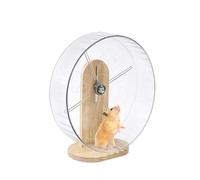 Acrylic Hamster Wheel with Stand - Silent Exercise Running Wheel Clear Silent Hamster Running Wheels, 9.4 Inch Acrylic Exercise Wheels for Hamsters, Gerbils, Mice and Small Pets Indoor Habitat Use