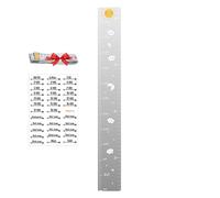 Acrylic Height Growth Chart For Kids | Silver Wall Mirror Measuring Ruler | Nursery Kids Room Decor | Track Child Development Milestone
