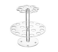 Acrylic Ice Cream Cone Holder - 2 Layer Clear Stand | Transparent Waffle Cone Display Rack | Durable Dessert Holder For Parties, Weddings, Buffets & Candy Tables | Easy Assembly Serving Stand