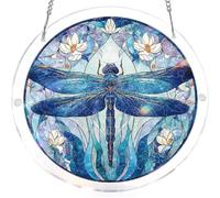 Acrylic Jigsaw Puzzle Suncatcher Kit, Suncatcher Stained Glass Puzzles, Stained Glass Style Floral Window, DIY Crafts for Mom Women Spring Garden Yard Home Decor (#17)