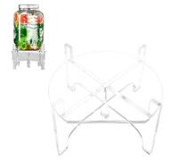 Acrylic Juice Dispenser Stand - Beverage Contenedor Holder, Clear Support Base | Transparente Refrigerator Organization Solution System, Heavy Duty Removable Floor Bracket Stabilization For Home