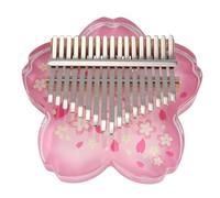 Acrylic Kalimba 17 Key Transparent Kalimbas Beginner Thumb Piano Professional Music Keyboard Instrument Without Petals Easy to Use