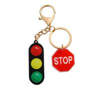 Acrylic Keychain Pendant - Traffic Light Keyring, Driver Signal Charm, 5.12x1.18 Inches Decorative Vehicle Accessory Holder | Cute Backpack Ornament Attachment, Novelty Car Key Fob for Students