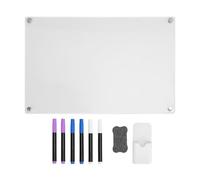 Acrylic Magnetic Dry Erase Board Calendar Reusable Clear Planner with 6 Markers 15.7in X 11.8in for Fridge Life Planning Transparent Acrylic Material