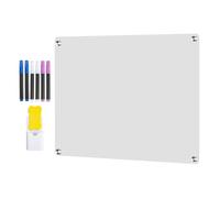 Acrylic Magnetic Dry Erase Board - Magnetic Dry Erase Board for Fridge | Kitchen Planner Bôard | Acrylic Clear Bôard for Wall with Marker and Eraser | DryErase Boards fôr Wall