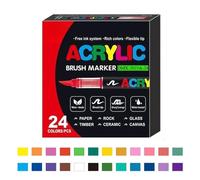 Acrylic Markers - Smudge-Proof Soft Tip Pens | Waterproof Paint Markers | Quick-Drying Pens For Painting Parents Grandparents Special Easter Stuffers Travel Classroom School Adults Art Craft Drawing