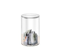 Acrylic Money Box - 3.54 x 3.54 x 5.75in Openable Savings Jar | Cash Storage Container For Kids, Boys, Girls, Teens, Coin And Bill Organizer, Piggy Bank For Home, Classroom, Birthday Gift, Financial