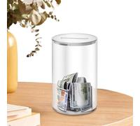 Acrylic Money Box - 3.54x3.54x5.75in Openable Savings Jar | Cash Storage Container For Kids, Boys, Girls, Teens, Coin And Bill Organizer, Piggy Bank For Home, Classroom, Birthday Gift, Financial Learn