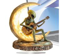 Acrylic Moon Guitarist Decor Sculpture For Coffee Table Desk