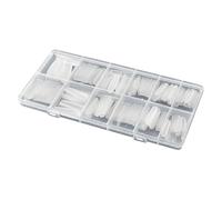 Acrylic Nail Forms - Clear Press-On Tips, Full Cover Nail System Mold, Flexible Design Builder Nails, Easy to Use Beauty Accessory for Women, Home, Personal Care, 5.91 Inches