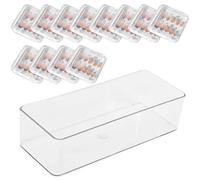 Acrylic Nail Tip Organizer - Storage Box for Press On Nails Art Supplies | Transparent Case with Compartments Locking Lid and Travel Friendly Design for Manicure Use Organized Nail Storage 3.34 in