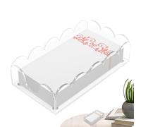 Acrylic Napkin Holder, Transparent Towel Tray, Modern Napkins Organizer, Clear Tabletop Dispenser, Decorative Solution for Kitchen Bathroom Dining Room and Every Table Settings, 22.8x12.95x6.09cm