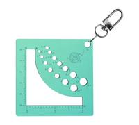 Acrylic Needle Sizer Knitting Gauge Ruler Portable, Metal Buckle Design Measuring Tool Size Checker | Ideal for Student Study Measurement Crochet Sizing Yarn Project Accuracy, 2.76x2.76x0.12 inches