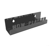 Acrylic Now Playing - Estante de pared para discos de vinilo con doble opción de montaje, adecuado para mostrar discos LP, CD y más en varios espacios (negro)