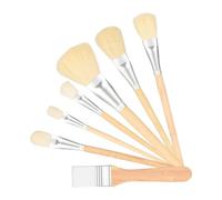 Acrylic Paint Brush Set - 7PCS Artist Painting Brushess With Fan Brush And Mop Brushes, Large Acrylic Paint Brushes For Canvas Oil Watercolor Gilding Craft Art Supplies For Artists Beginners