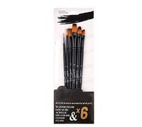 Acrylic Paint Brush Set Professional Soft Nylon Bristles Multipurpose Watercolor Brushes for Artists Students 6Pcs Birch Wood Handle (Mix Head)