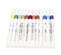 Acrylic Paint Markers, Round Water Based Paint Pens with Strong Coverage Multi Color Markers for Rock Ceramic Glass Canvas Wood Plastic Surfaces (12 Colors)