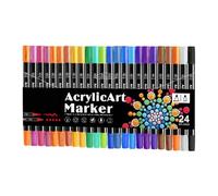 Acrylic Paint Pens, Double Tip Markers, Drawing Markers, Acrylic Craft Markers, Rock Painting Pens, Canvas Painting Markers, Creative Coloring For Rock Painting, Wood, Canvas, Stone, Glass, Ceramic