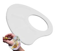 Acrylic Painting Palette - Thumb Hold Watercolor Tray Portable Paint Mixing Board | Sturdy Design Easy Cleaning Convenient Travel Storage for Kids, Adults or Craft Use, 1.57x1.18in