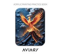 Acrylic Painting Practice Book - Aviary: A Sculptural Journey into the Textured World of Birds in Flight