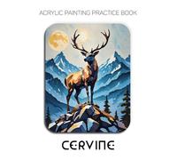 Acrylic Painting Practice Book - Cervine: A Geometric Journey into the Textured World of the Majestic Stag