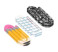 Acrylic Paper Clips | 6 Pieces Non-Slip Paper Clips,Craft Supplies Notebook Bookmarks for Workplace School Documents Home Classroom Recipe Collections And Others