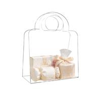 Acrylic Party Favor Bag - Small Treat Storage Handbag | High-Transparency Rigid Polymer with Integrated Reinforcement Handles & Magnetic Closure Hardware for Weddings and Birthdays