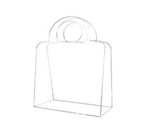 Acrylic Party Favor Bag - Small Treat Storage Handbag | High-Transparency Rigid Polymer with Integrated Reinforcement Handles & Magnetic Closure Hardware for Weddings and Birthdays