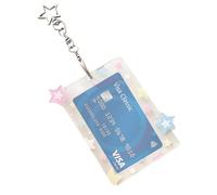 Acrylic Photo Holder - Cute Mini Frame, Star Charm Attachment, DIY Clip Album, Portable Picture Display | Holiday Gift Memory Keepsake, Perfect for Women Girls Office Bedroom Desk Party Celebration