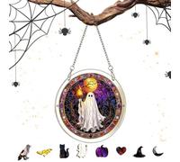 Acrylic Puzzle Sun Catcher Kit | 2D Halloween Ghost DIY Pendant | Decorative Window Art | For Women Men Craft Lovers Homeowners Home Apartment Office Living Room Study Porch Garden Patio