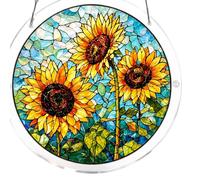 Acrylic Puzzles Suncatcher Window Hanging, Sun Catcher Puzzle Curtain Decoration DIY Suncatcher Puzzle Kits with Chain 7.36 Inch for Women Men Mom Birthday Home Office Gift