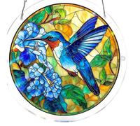 Acrylic Puzzles Suncatcher Window Hanging, Sun Catcher Puzzle Curtain Decoration DIY Suncatcher Puzzle Kits with Chain 7.36 Inch for Women Men Mom Birthday Home Office Gift