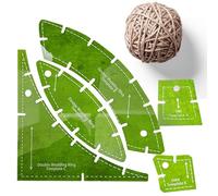 Acrylic Quilting Templates - 5x Wedding Ring Set Ruler, Multifunctional Sewing Pattern Tools | Template Crafting Accessory For DIY Fabric Home Project Precision