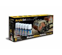 Acrylic Set Modern Military Vehicles U.S Nato Colores Acrílicos 6Pcs Italeri
