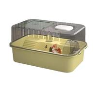 Acrylic Small Animal Cage, Easy Clean Pet Cage, Portable Enclosure, Spacious Acrylic Gerbil Cage for Small Pets Like Hamsters, Guinea Pigs, and Mice with Portable Design