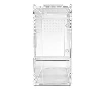 Acrylic Spider Cage - 15 x 7 x 7 cm transparente viento hole terrarium Box, Secure Sliding Cover Reptil Contenedor | Small Airflow Humidity Animal Habitat for Gecko Frog Crab Planta Sand Rock Desktop