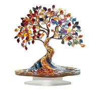 Acrylic Statue - Decorative Lucite Statue | Flat Acrylic Figure Ornaments for Home | Home Decor with Base for Shelf Living Room Desk Mantel Kitchen Window Entryway Indoor Office Garden Birthday