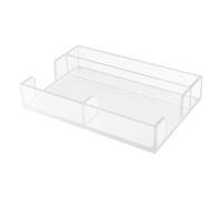 Acrylic Sticky Note Holder, Transparent Memo Holder, Acrylic Notepad Dispenser, Stylish Acrylic Organizer for Glasses, Ideal for Dorm Room and Home Desk, Perfect for Supplies, 11.4x17.1x3.8cm