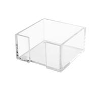 Acrylic Sticky Notes Holder - Clear Portable Table Storage Organizer, Display Stand | For Home Bedroom Classroom School College Dorm Office Desk Use, Notes Holder, Desk Organizer, Stationery Accessory