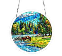 Acrylic Sun Catcher, 19cm 2D Animal Puzzle Light Catcher, Butterfly Window Suncatcher with Hanging Feature, Window Ornament for Home, Living Room, Bedroom, Garden, Wall Decoration, Entryways