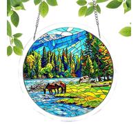 Acrylic Suncatcher | 19cm 2D Acrylic Animal Puzzle,Butterfly Cats Window Decoration - for Window Wall Home Living Room Bedroom Entryway Garden Backyard