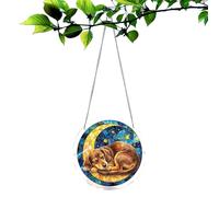 Acrylic Suncatcher Round, Rainbow Reflection Sign, Puzzle Dog Gear with Smart Style, Utility Aid for Daily Decor, Sun Mate, Light Aid for Mom Grandma Lady Man Birthday Door Garden Car Balcony