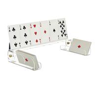 Acrylic Tarot Holder, Slotted Card Display, 13.39x5.51x1.89 Inches Table Stand with Clear Design, Sturdy Polymer Card Rack, Divination Stand with Elegant Style, Altar Accessory for Desk Meditation