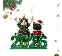 Acrylic Tree Decor - Festive Ornament Charm for Celebration | 2D Christmas Decoration with Artistic Finish, Flat Pendant Accessory, Seasonal Home Decor for Living Room Window Hallway