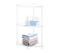 Acrylic Triangle Corner Table, 3-Tier Corner Side Table, Clear Triangle