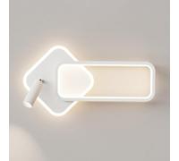 Acrylic Wall Lamps Light Source Three-Color Dimmable Wall Sconces Personality Creative White Wall Light for Hotel Entrance Background Wall Bedroom Clothing (Style 1)