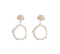 Acrylic White Earrings for Women, Lightweight French Retro Ear Jewelry, Bold Minimalist Summer Accessories, for Vacation Beach Holiday Party Outfit